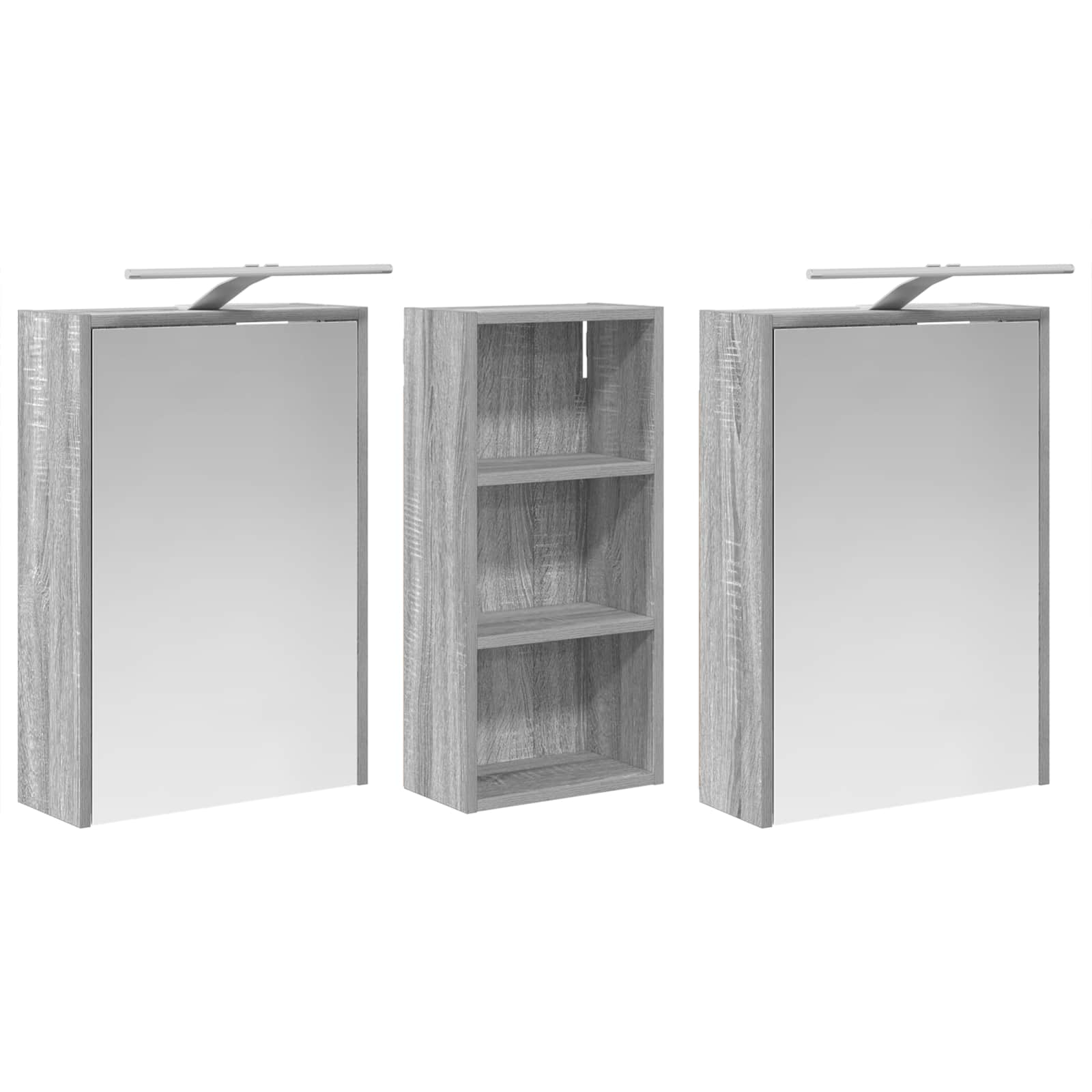 Set ormarića za kupaonicu 3 pcs 116 x 16 x 62,5 cm