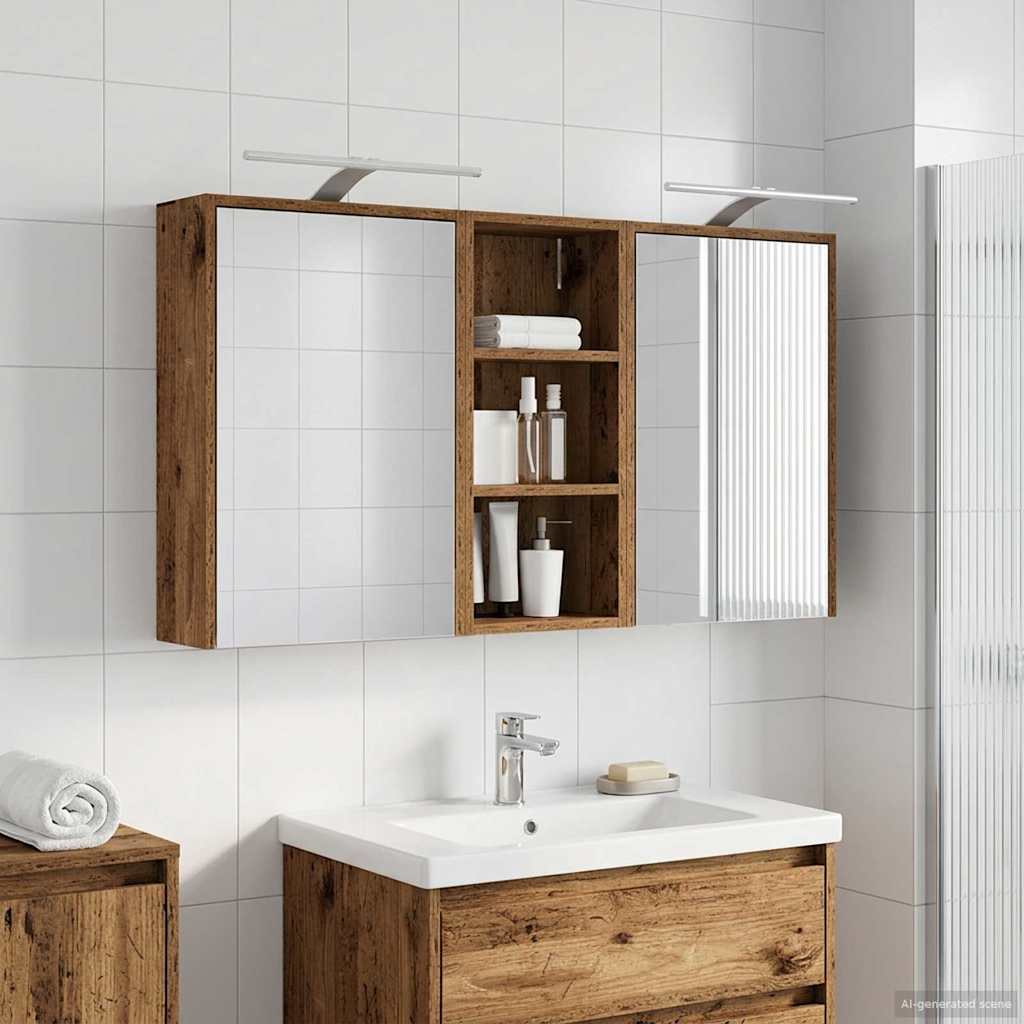 Set ormarića za kupaonicu 3 pcs 116 x 16 x 62,5 cm