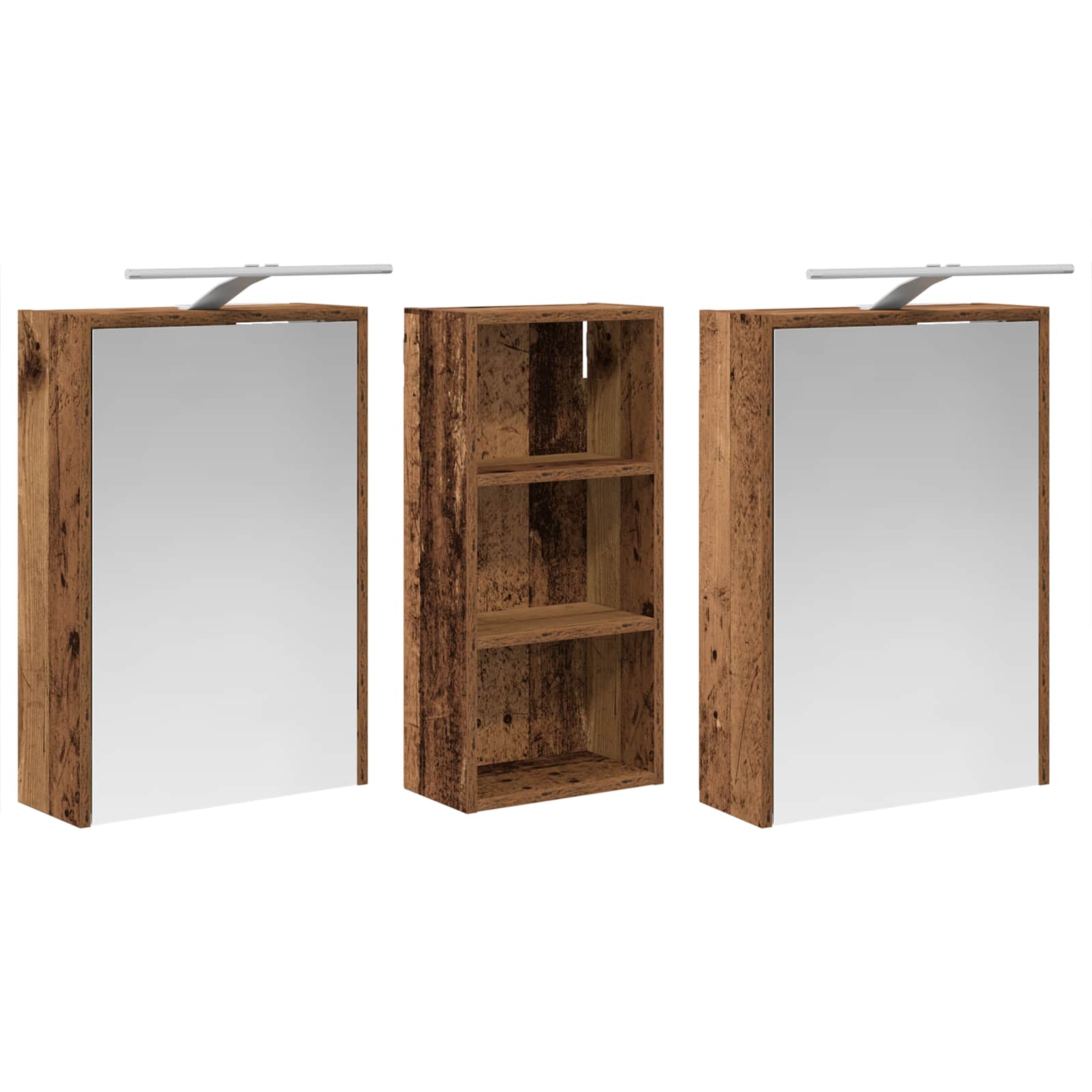 Set ormarića za kupaonicu 3 pcs 116 x 16 x 62,5 cm