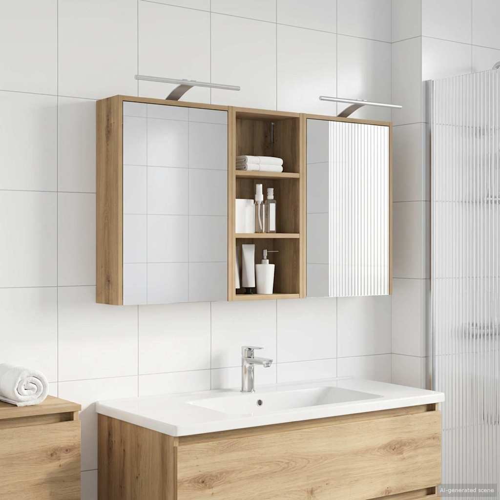 Set ormarića za kupaonicu 3 pcs 116 x 16 x 62,5 cm