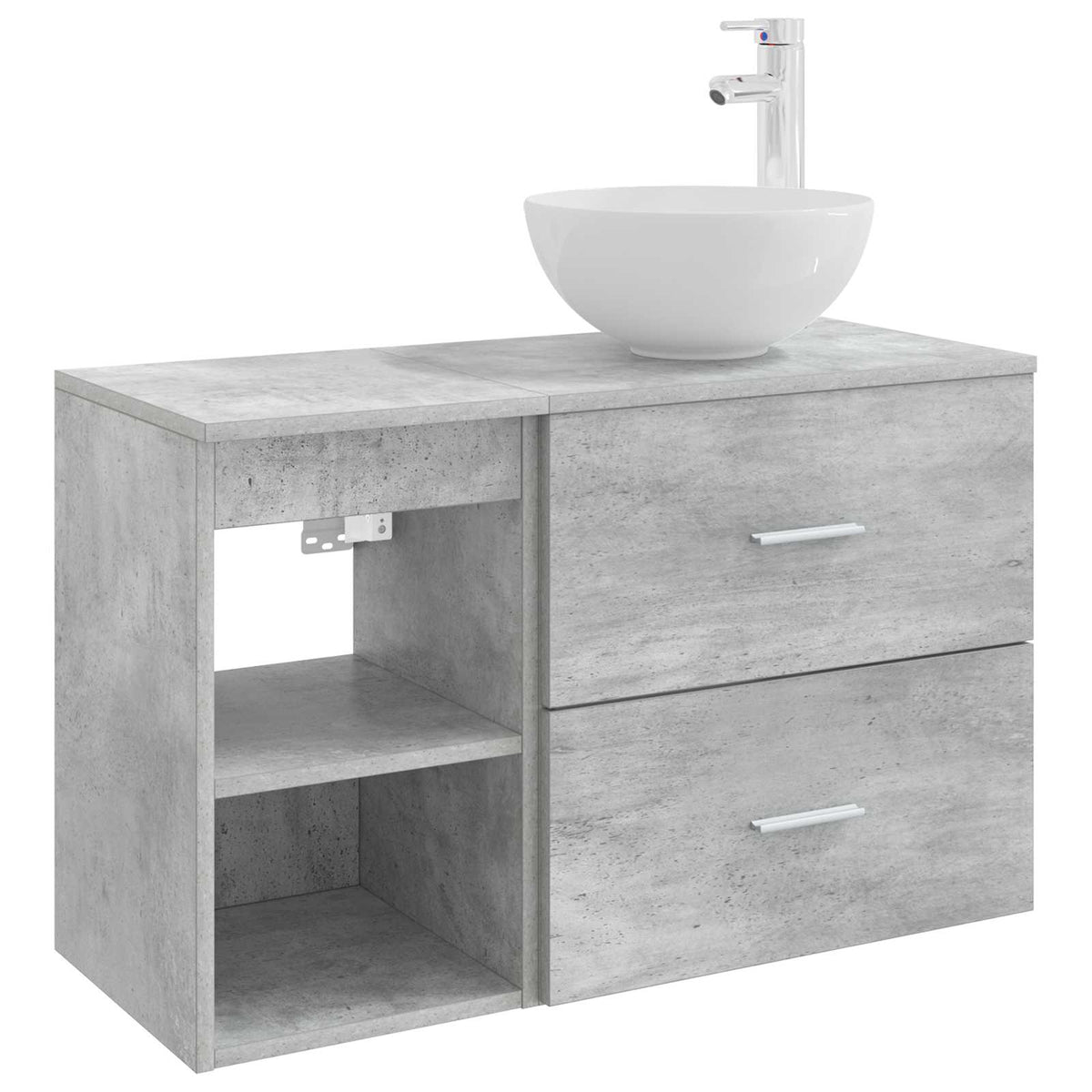 Set namještaja za kupaonicu 2 kom. Betonska siva 49,5 x 41 x 80 cm