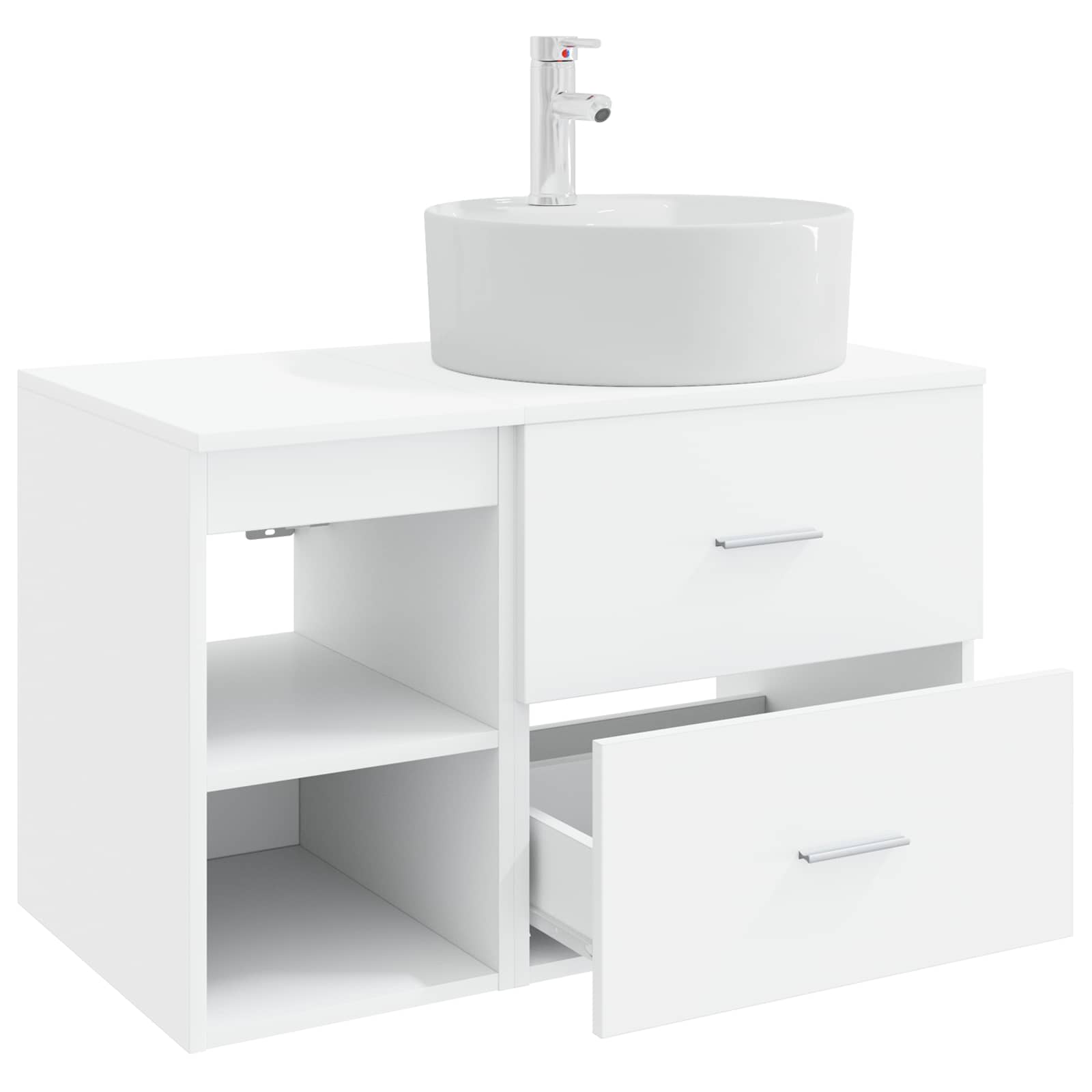 Set namještaja za kupaonicu 2 pcs Bijela Konstruirano drvo