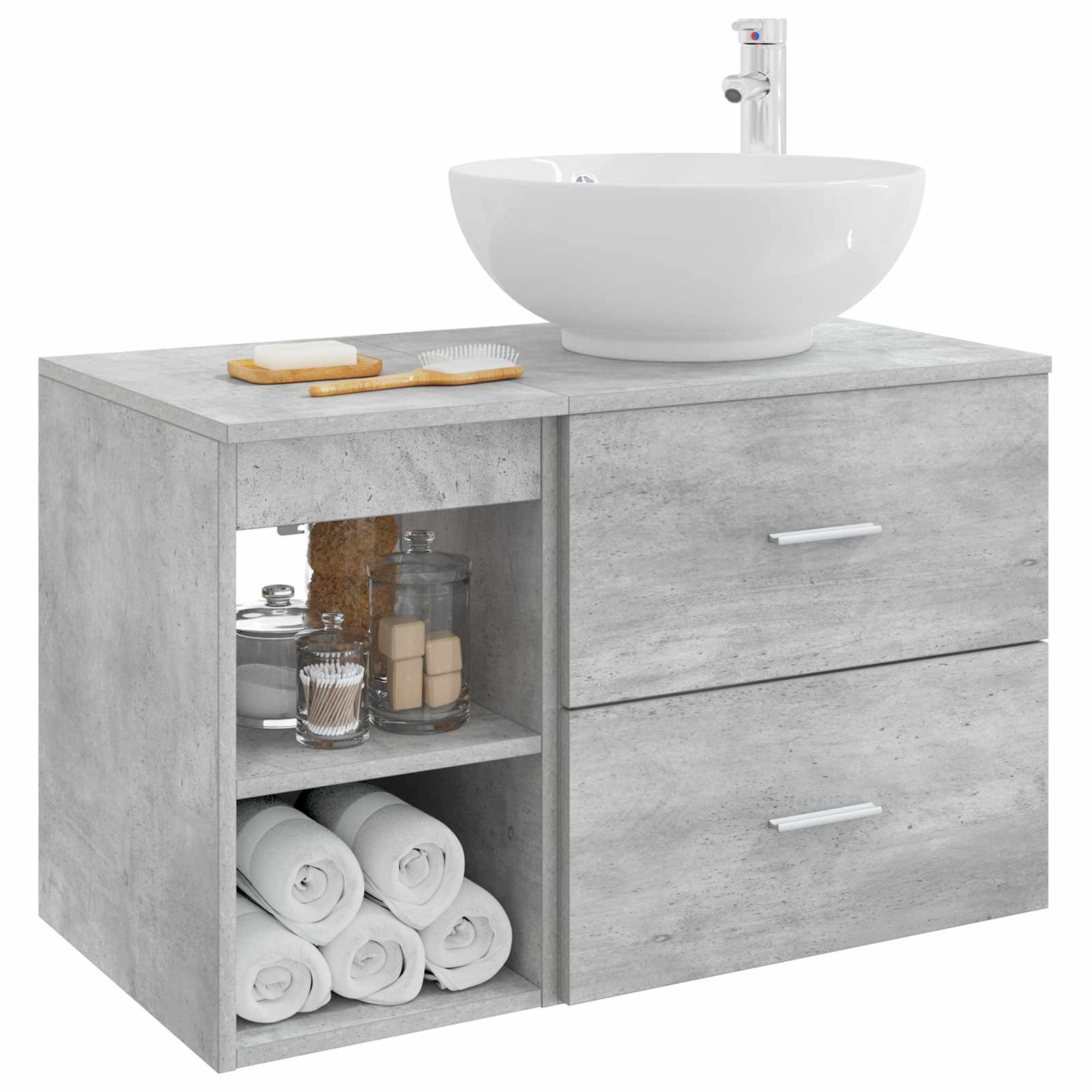 Set namještaja za kupaonicu 2 pcs Betonska siva