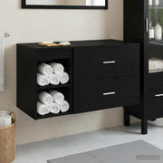 Set namještaja za kupaonicu 2 kom. Crni hrast Konstruirano drvo Crna 62,5 x 44,5 x 50 cm