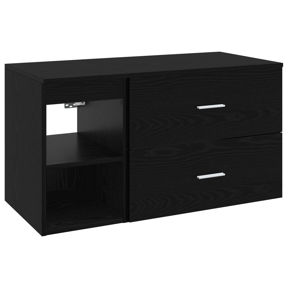 Set namještaja za kupaonicu 2 kom. Crni hrast Konstruirano drvo Crna 62,5 x 44,5 x 50 cm