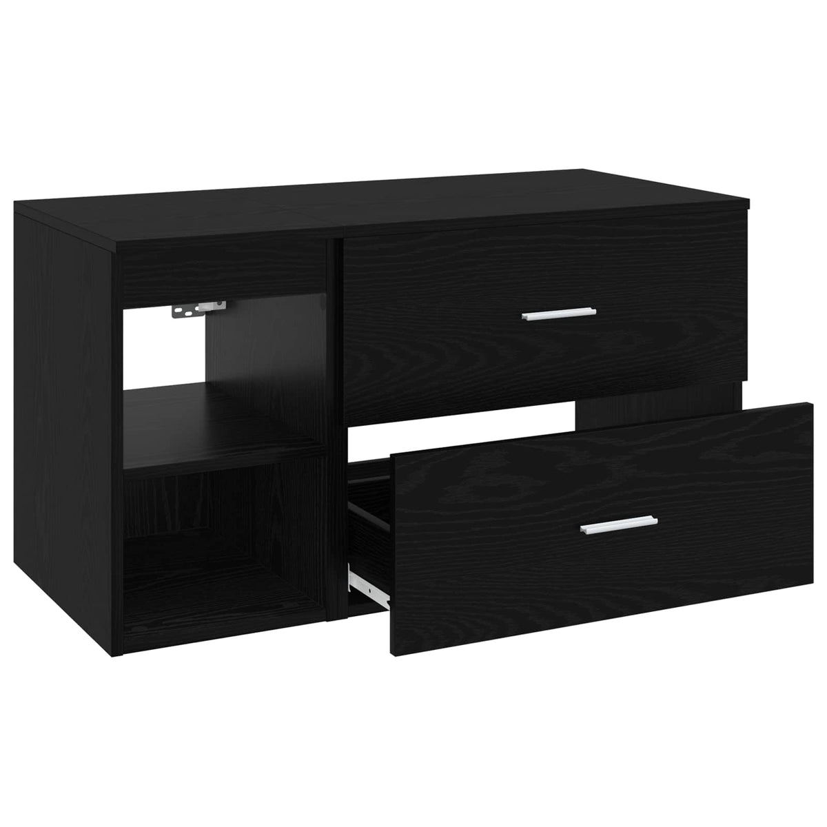 Set namještaja za kupaonicu 2 kom. Crni hrast Konstruirano drvo Crna 62,5 x 44,5 x 50 cm