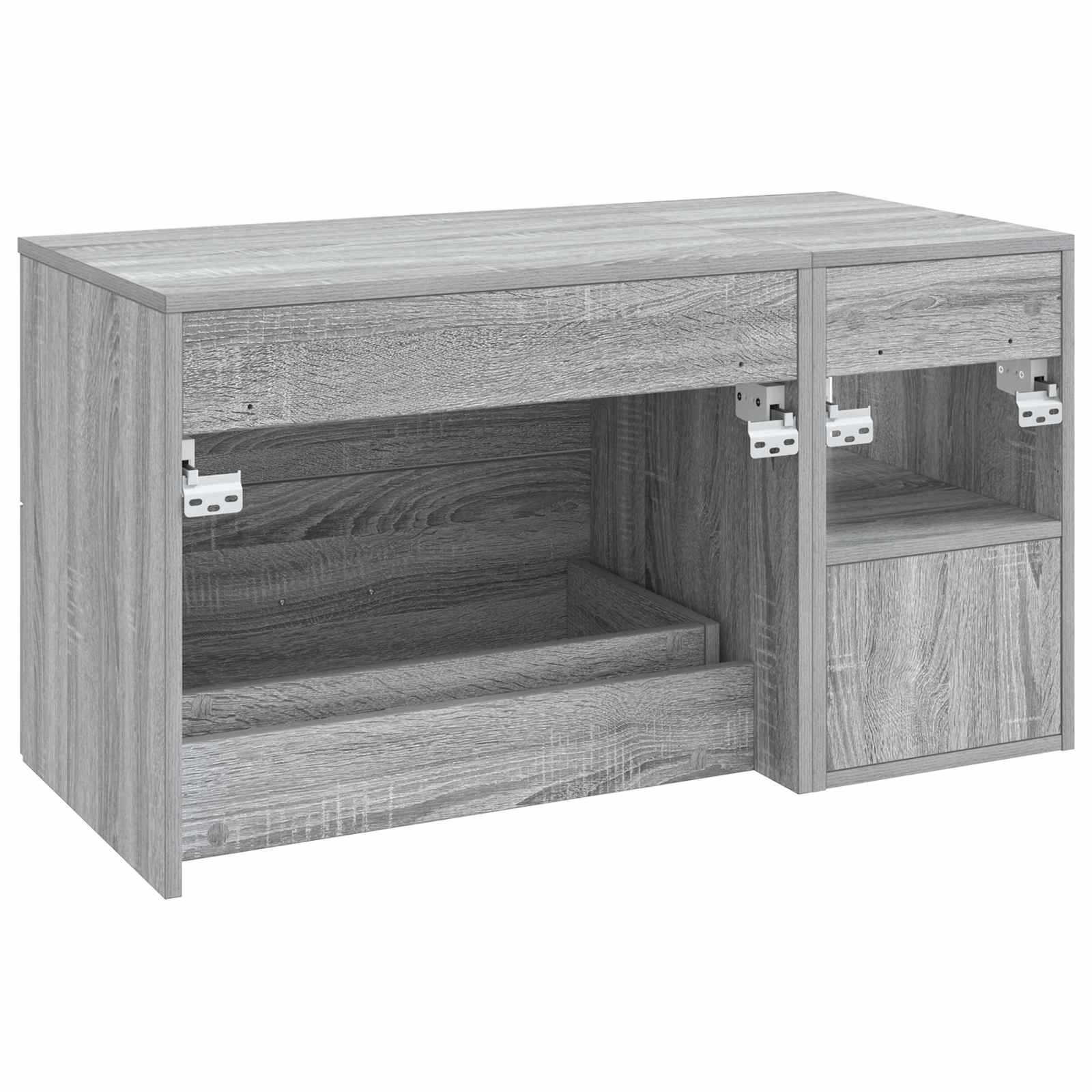 Set namještaja za kupaonicu 2 pcs Siva Sonoma Konstruirano drvo