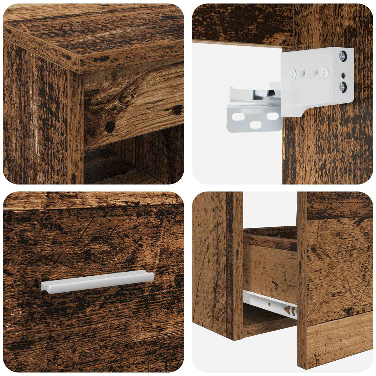 Set namještaja za kupaonicu 2 kom. Staro drvo Konstruirano drvo Smeđa 62,5 x 44,5 x 50 cm