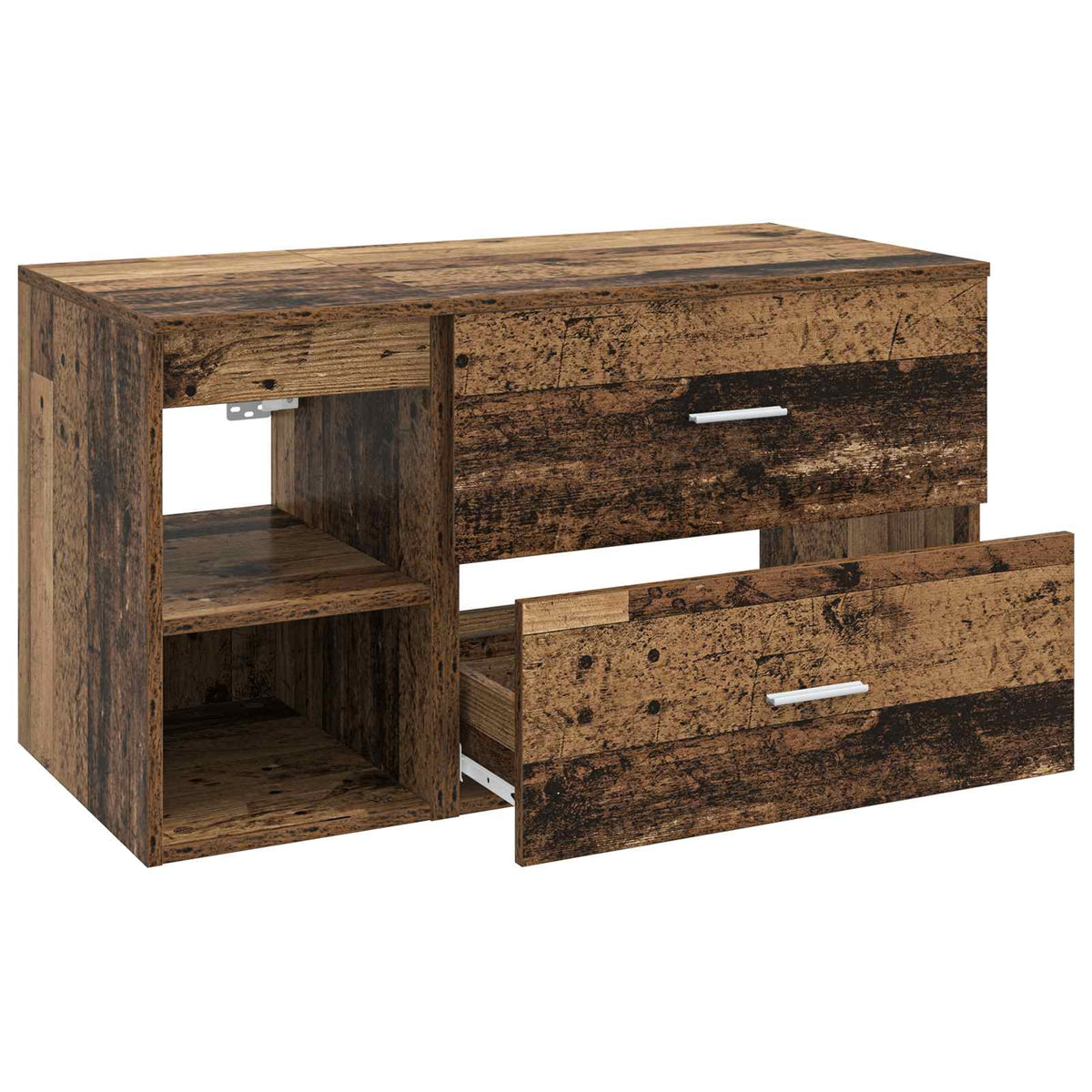 Set namještaja za kupaonicu 2 kom. Staro drvo Konstruirano drvo Smeđa 62,5 x 44,5 x 50 cm