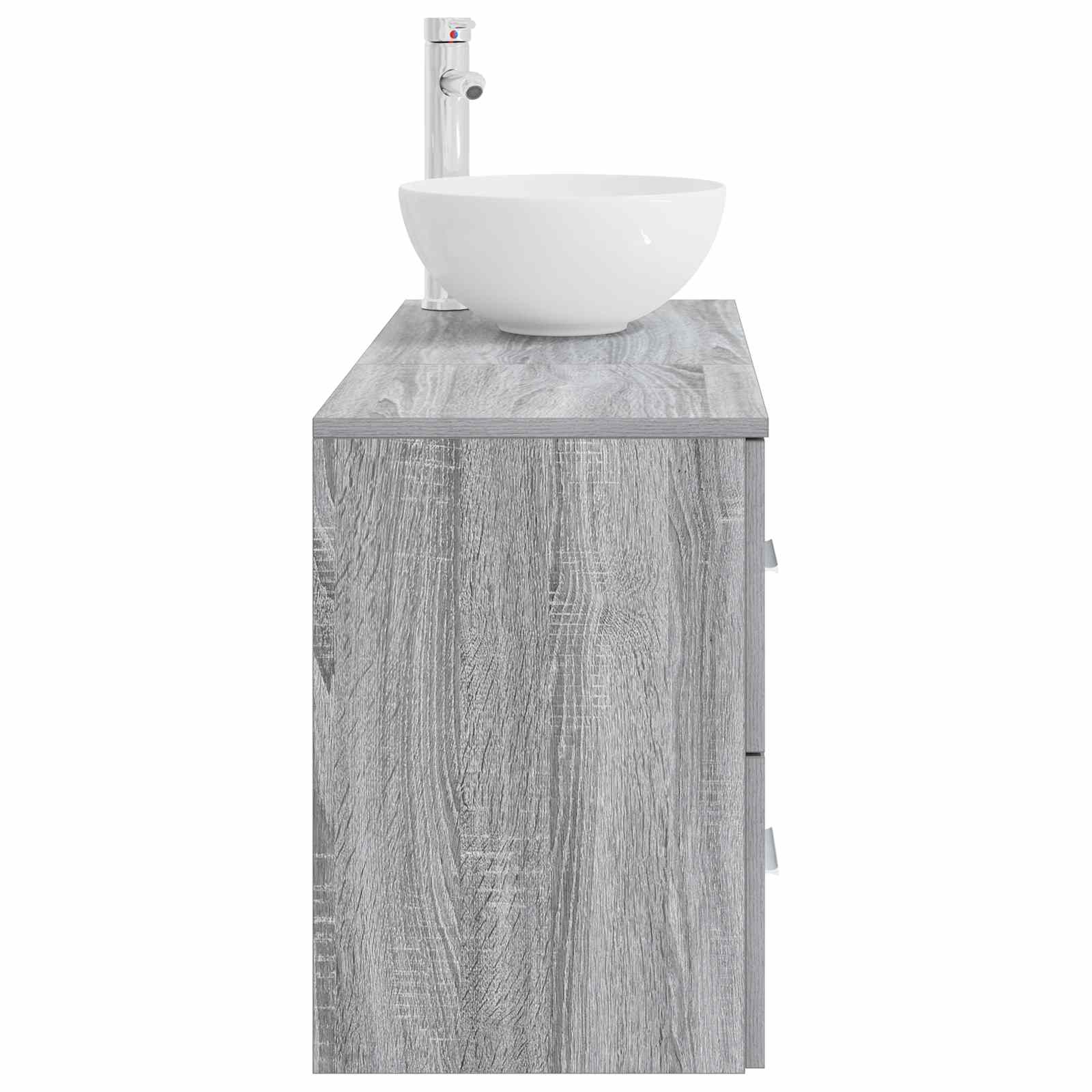 Set namještaja za kupaonicu 2 pcs Siva Sonoma Konstruirano drvo