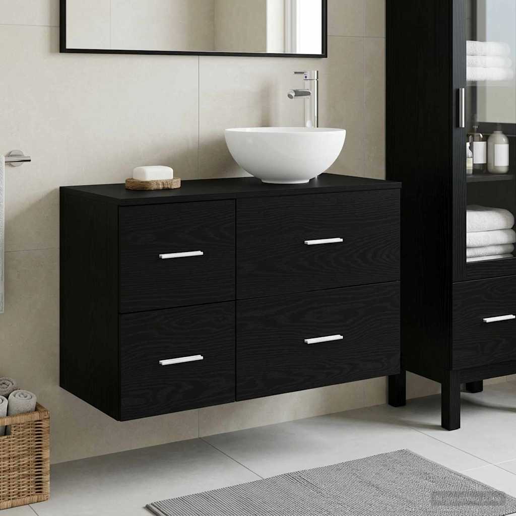 Set namještaja za kupaonicu 2 kom. Crni hrast 49,5 x 41 x 80 cm