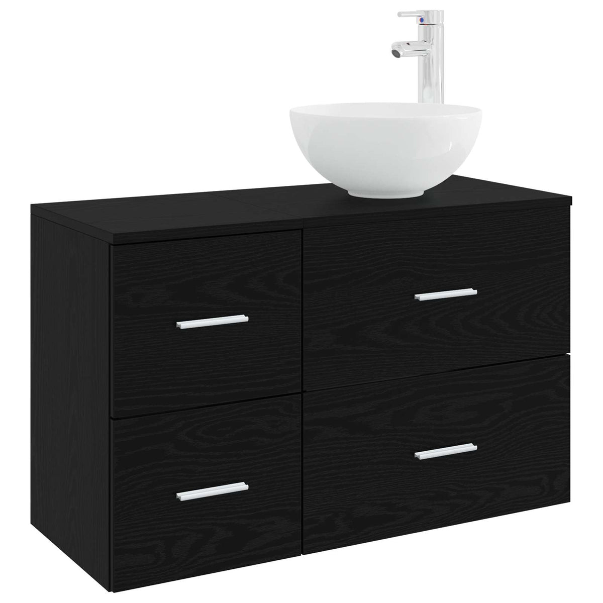 Set namještaja za kupaonicu 2 kom. Crni hrast 49,5 x 41 x 80 cm