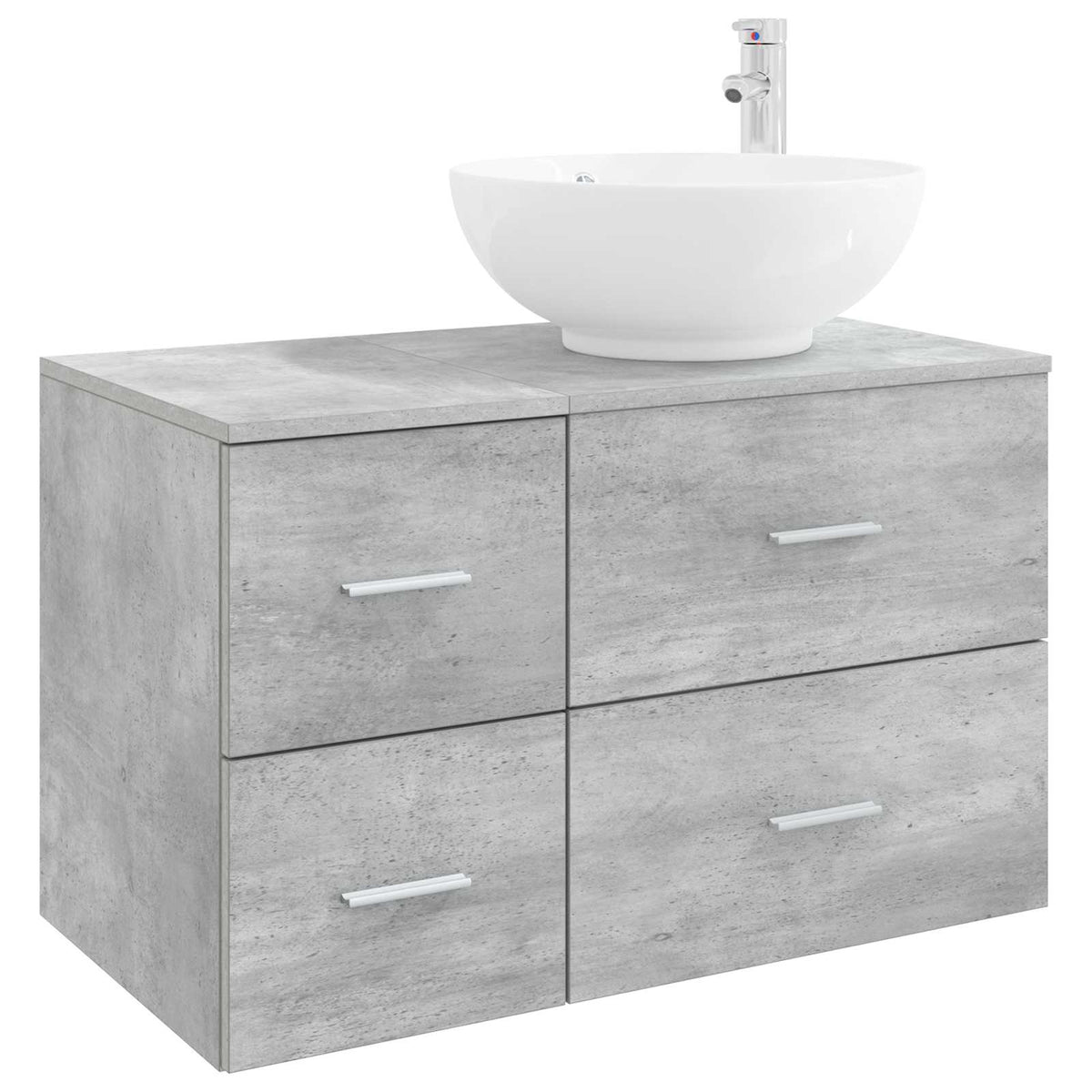 Set namještaja za kupaonicu 2 kom. Betonska siva 49,5 x 44,5 x 80 cm