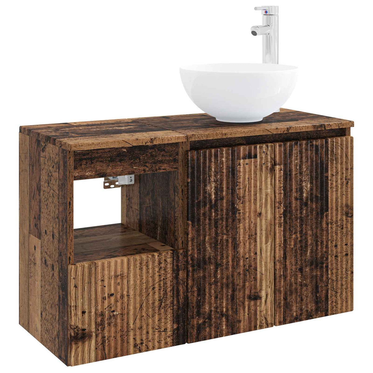 Set namještaja za kupaonicu 2 kom. Staro drvo Konstruirano drvo Smeđa 49,5 x 41 x 80 cm