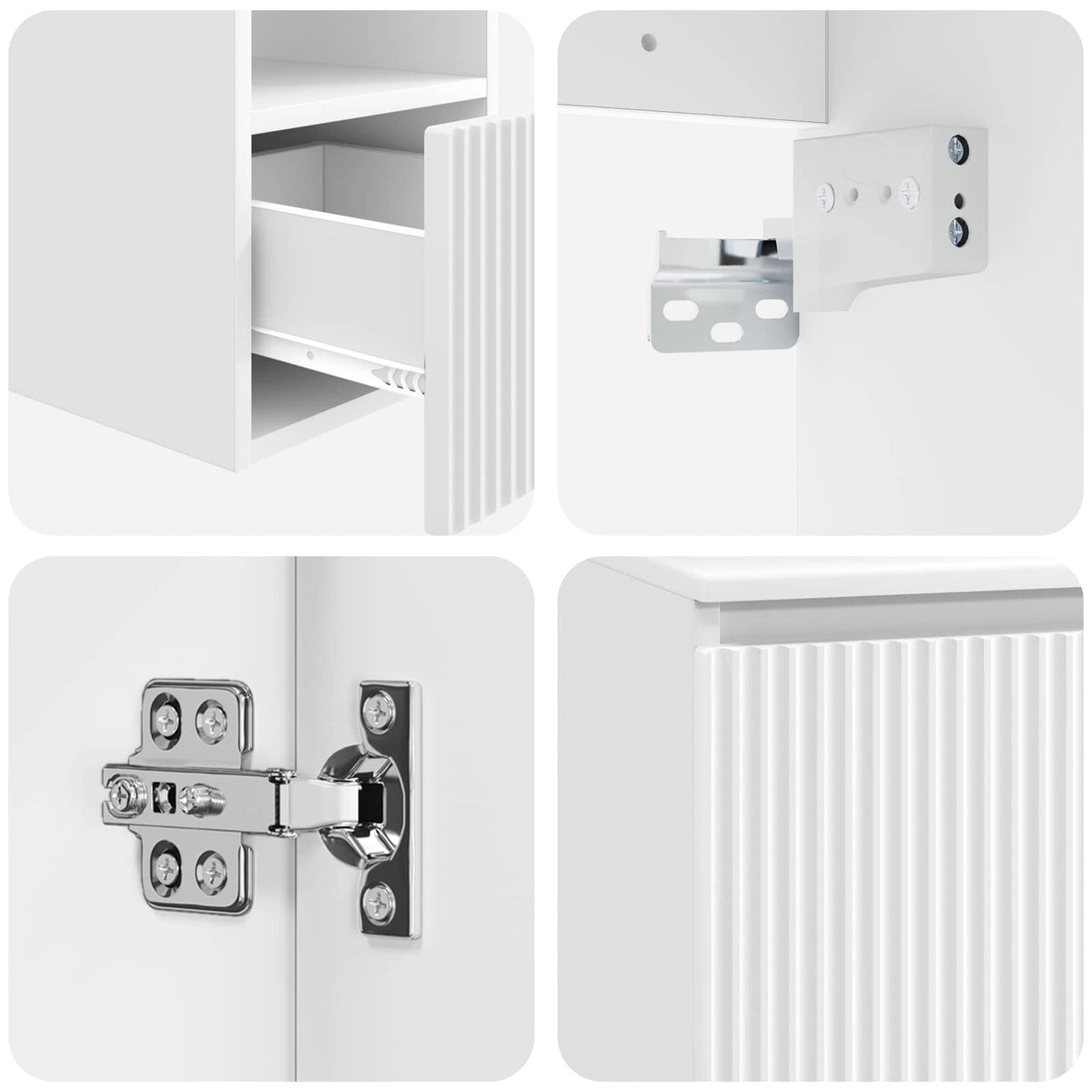 Set namještaja za kupaonicu 2 kom. Bijela Konstruirano drvo 49,5 x 44,5 x 82 cm
