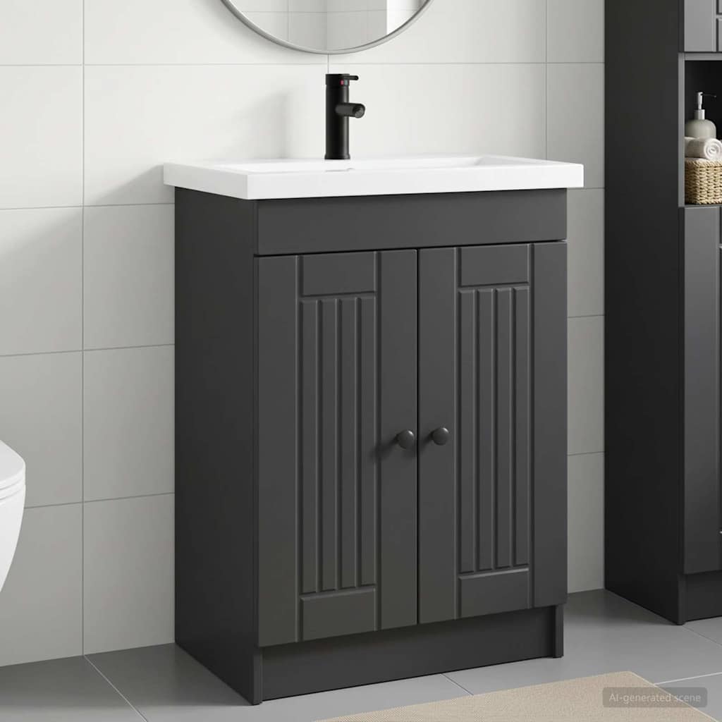 Set namještaja za kupaonicu Crna 78,5 x 37,5 x 81 cm