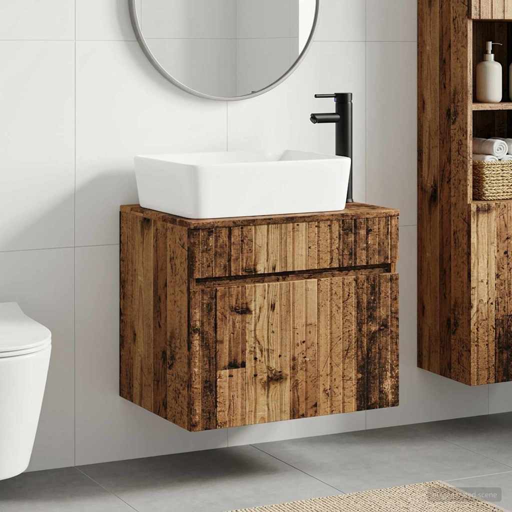 Set namještaja za kupaonicu Staro drvo Konstruirano drvo Smeđa 59 x 44,5 x 50 cm