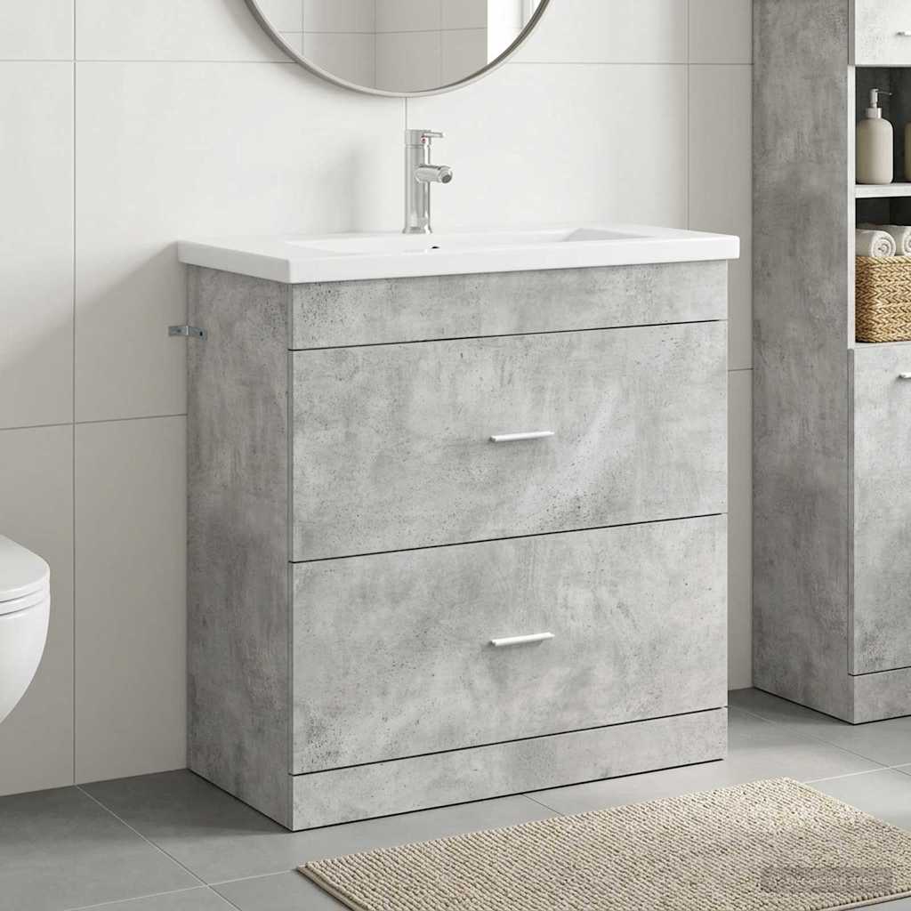 Set namještaja za kupaonicu Betonska siva 81 x 40 x 84,5 cm
