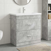 Set namještaja za kupaonicu Betonska siva 81 x 40 x 84,5 cm