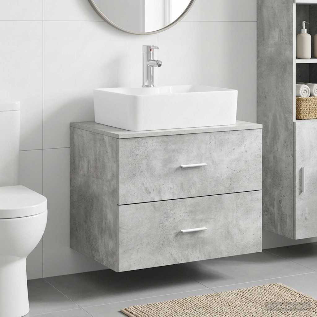 Set namještaja za kupaonicu Betonska siva Konstruirano drvo 62.5 x 44.5 x 50 cm