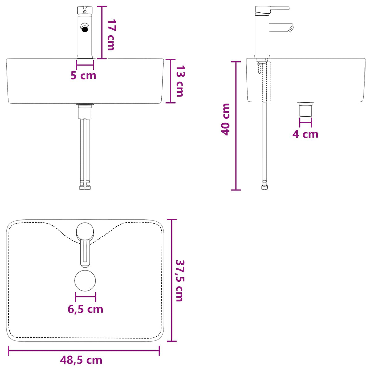 Set namještaja za kupaonicu Betonska siva Konstruirano drvo 62.5 x 44.5 x 50 cm