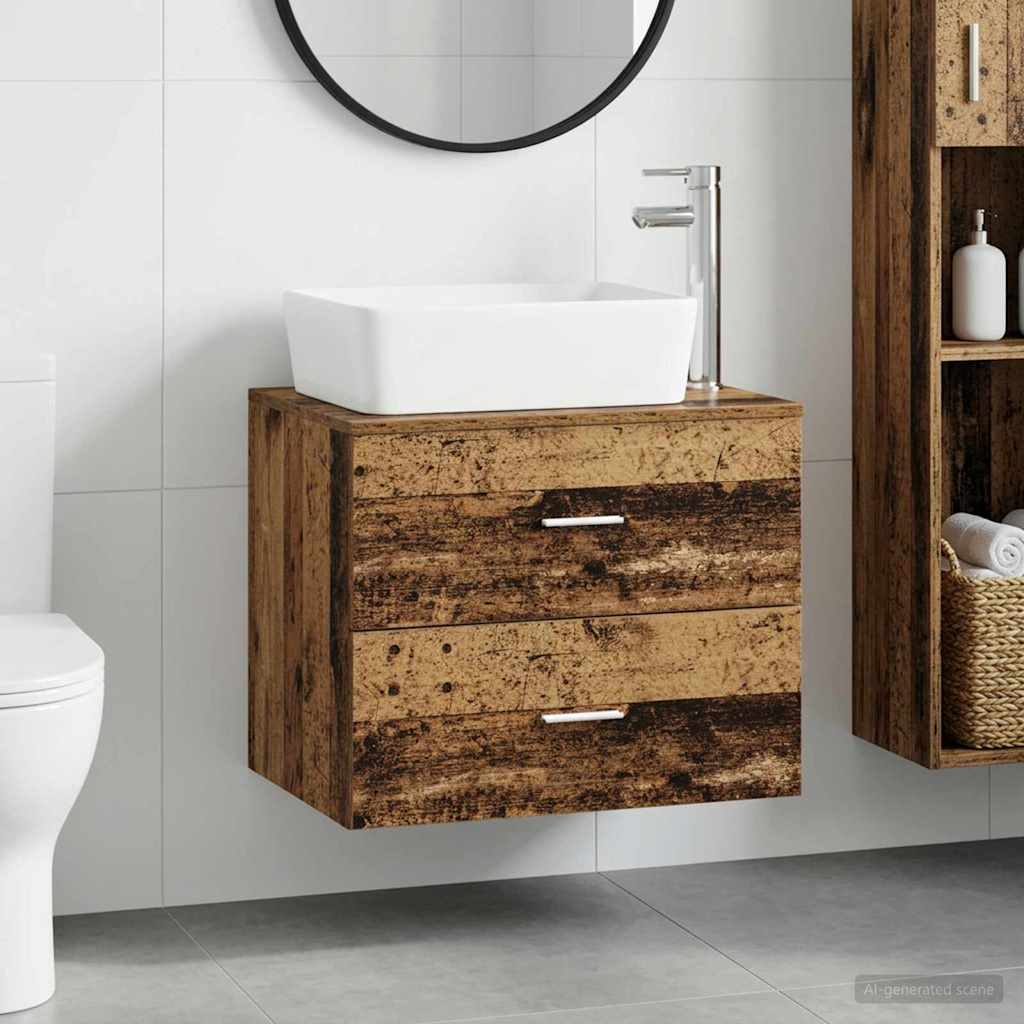 Set namještaja za kupaonicu Staro drvo Konstruirano drvo Smeđa 62.5 x 44.5 x 50 cm