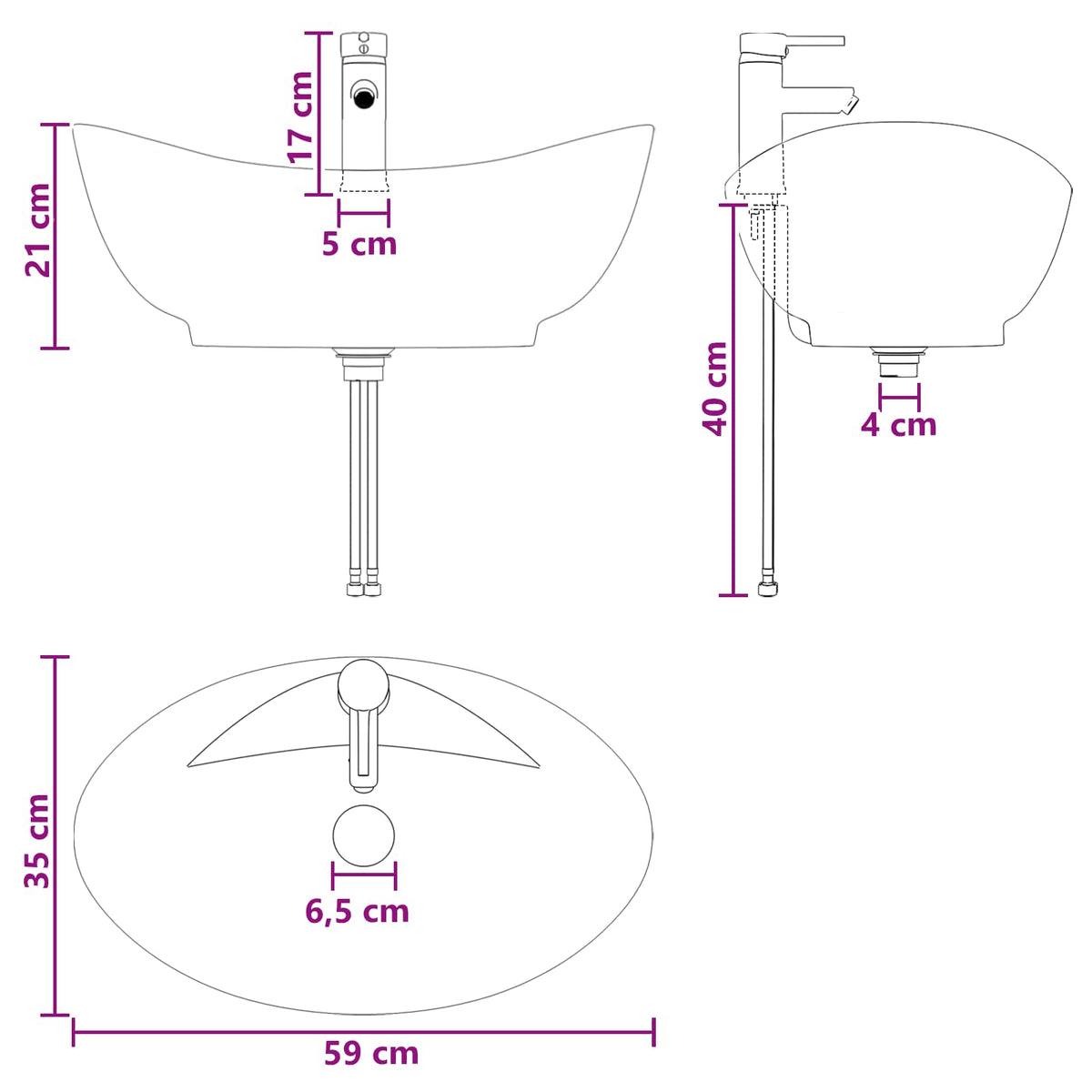 Set namještaja za kupaonicu Staro drvo Konstruirano drvo Smeđa 62.5 x 44.5 x 50 cm
