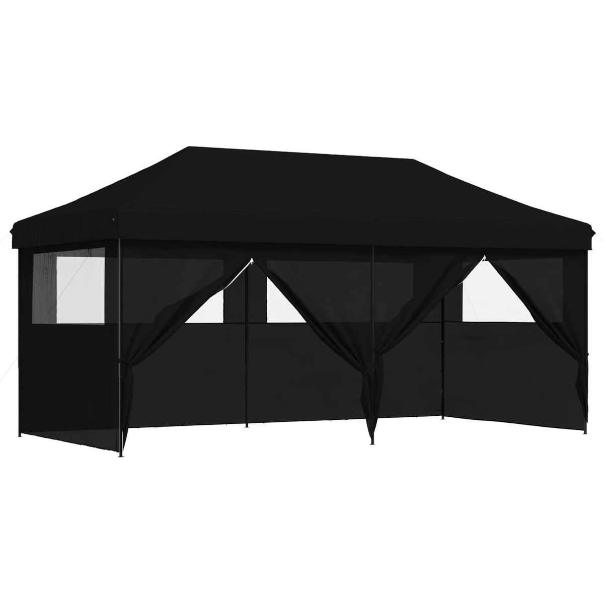 Šator za zabave 292 x 580 x 315 cm Crna Oxford tkanina