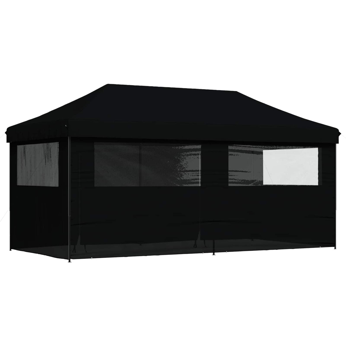 Šator za zabave 292 x 580 x 315 cm Crna Oxford tkanina