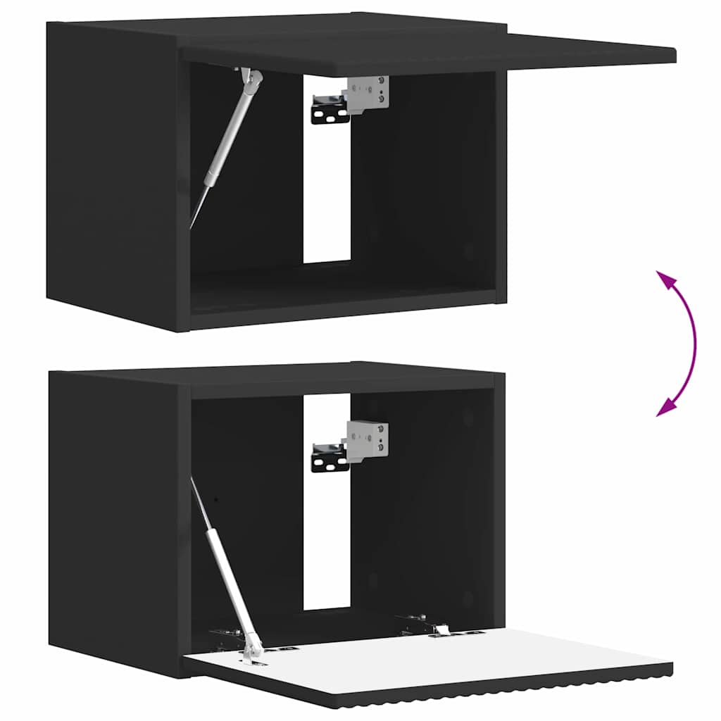 TV zidni ormar 2 pcs Crna 39 x 31 x 29,5 cm Konstruirano drvo