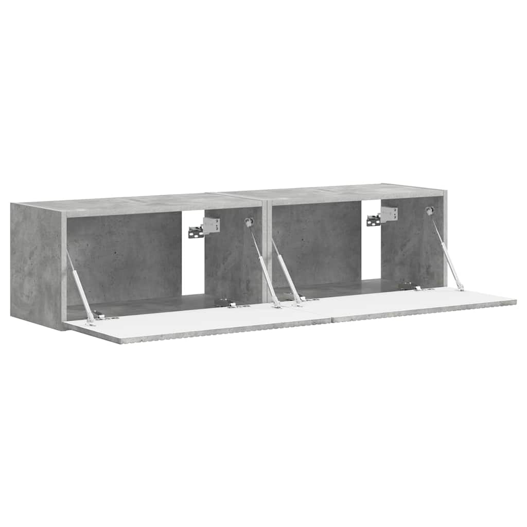 TV zidni ormar 2 pcs Beton 60 x 31 x 29,5 cm Konstruirano drvo