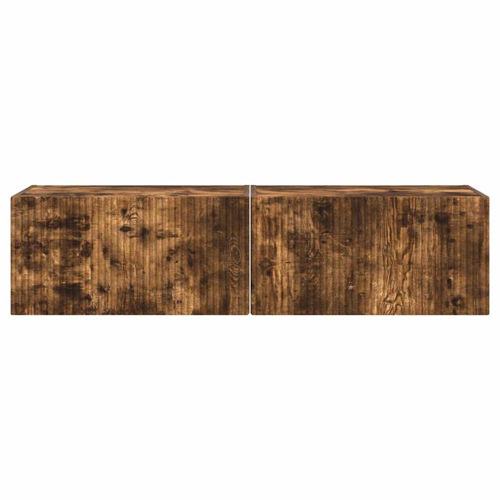 TV zidni ormar Zidne 2 pcs Dimljeni hrast 60 x 31 x 29,5 cm
