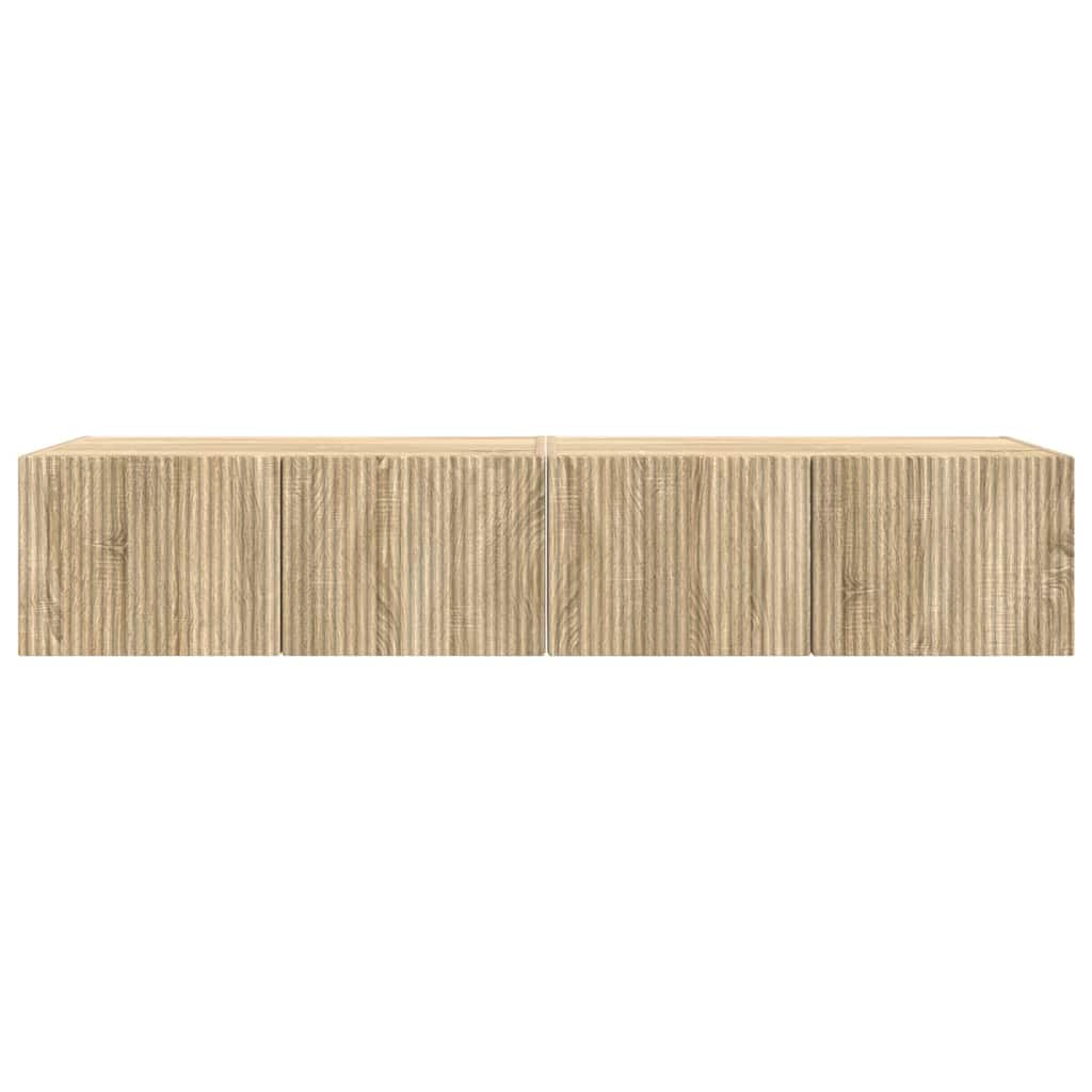 TV zidni ormar Zidne 2 pcs Sonoma 78,5 x 31 x 29,5 cm