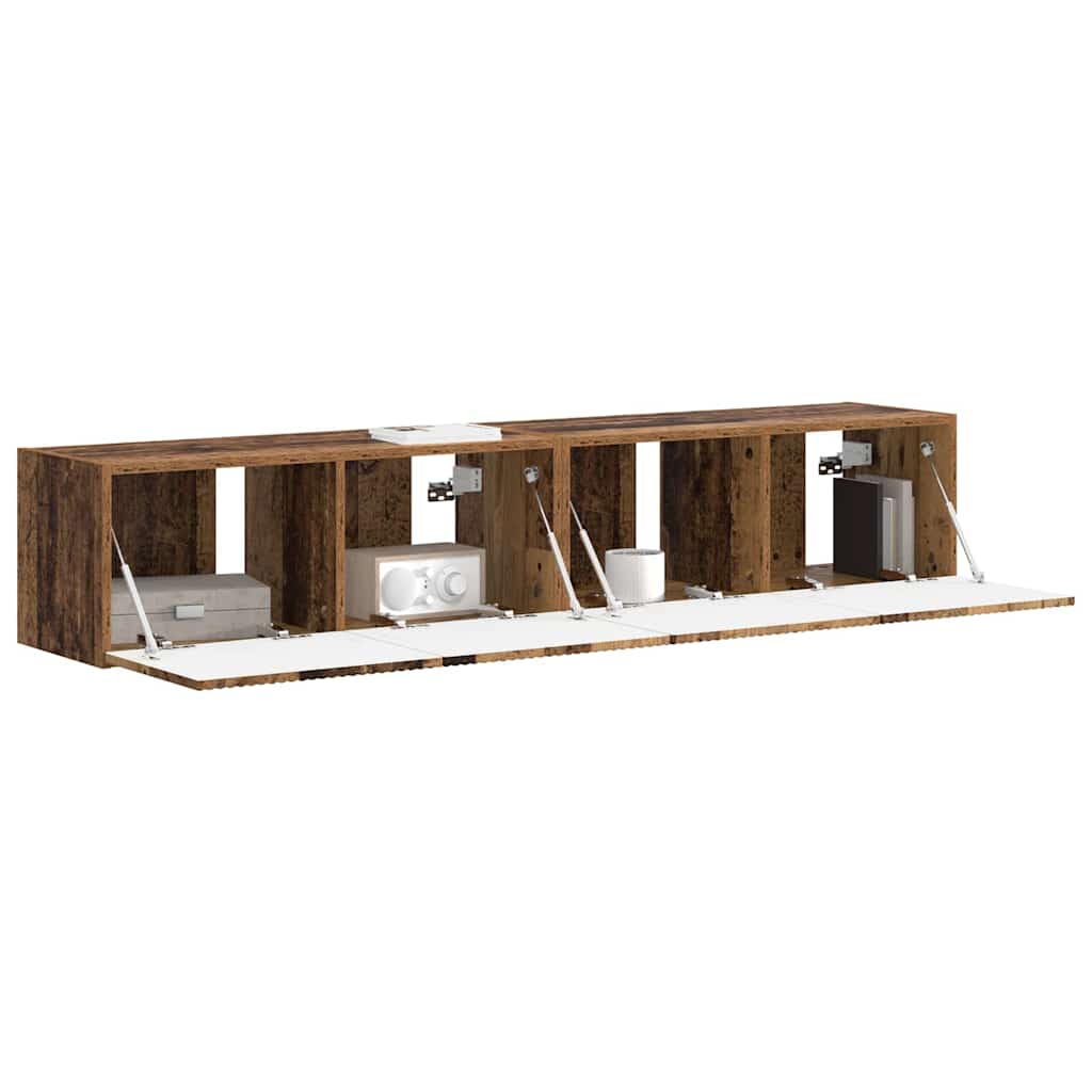 TV zidni ormar Zidne 2 pcs Staro drvo 78,5 x 31 x 29,5 cm