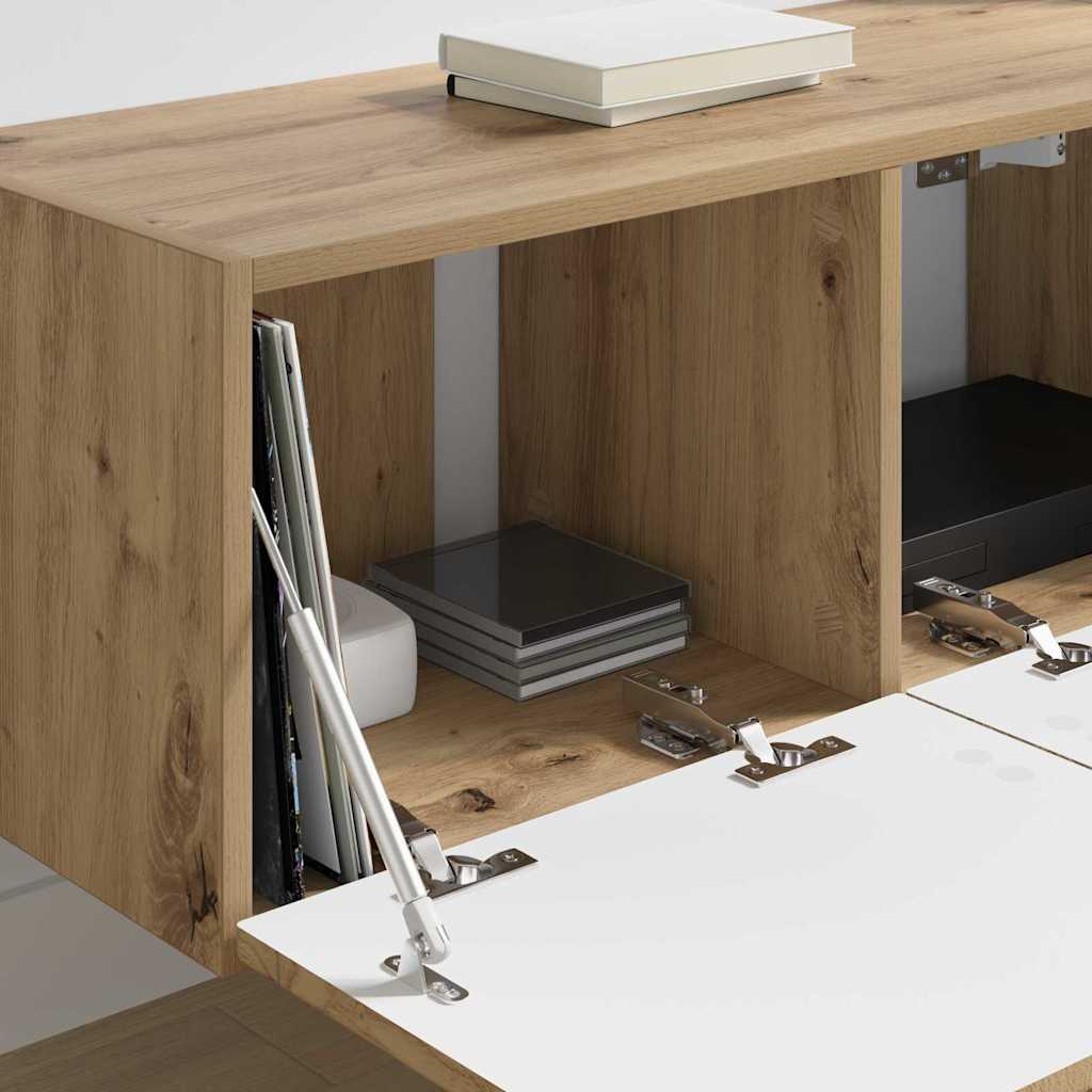 TV zidni ormar 2 pcs Umjetnička hrastovina 78,5 x 31 x 29,5 cm