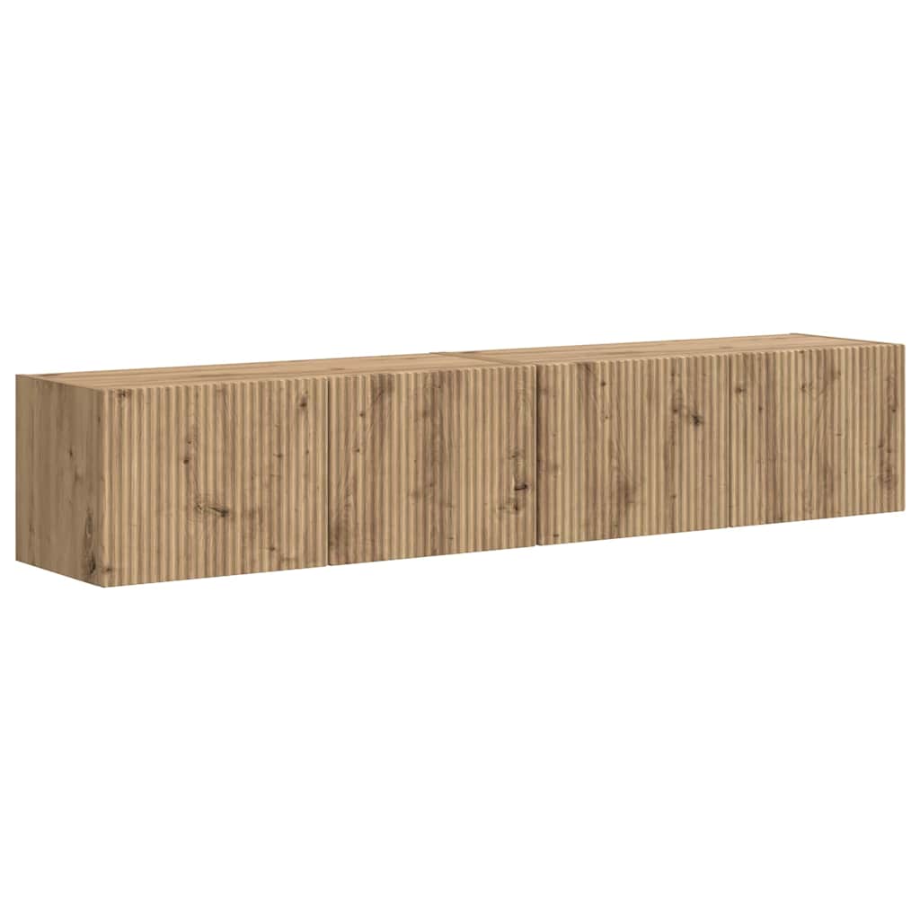 TV zidni ormar 2 pcs Umjetnička hrastovina 78,5 x 31 x 29,5 cm
