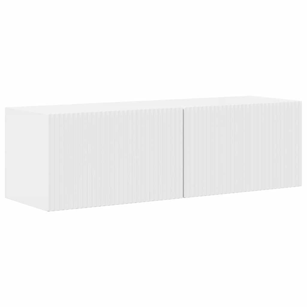 TV zidni ormar Zidne 2 pcs Sjajno bijelo 98 x 31 x 29,5 cm