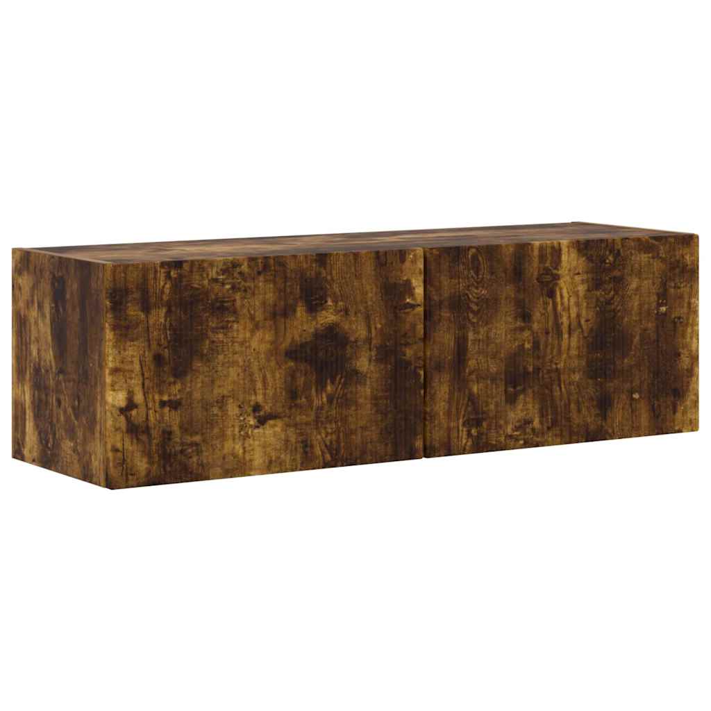TV zidni ormar Zidne 2 pcs Dimljeni hrast 98 x 31 x 29,5 cm