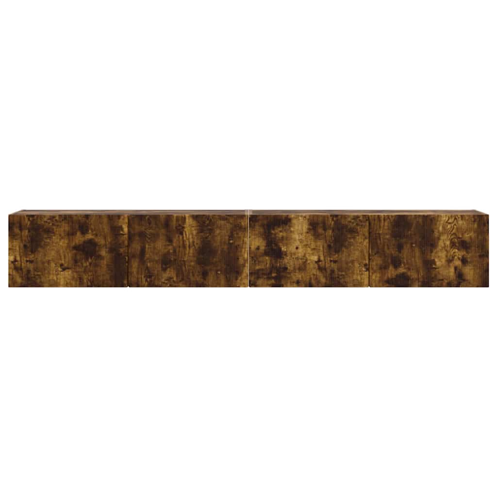 TV zidni ormar Zidne 2 pcs Dimljeni hrast 98 x 31 x 29,5 cm