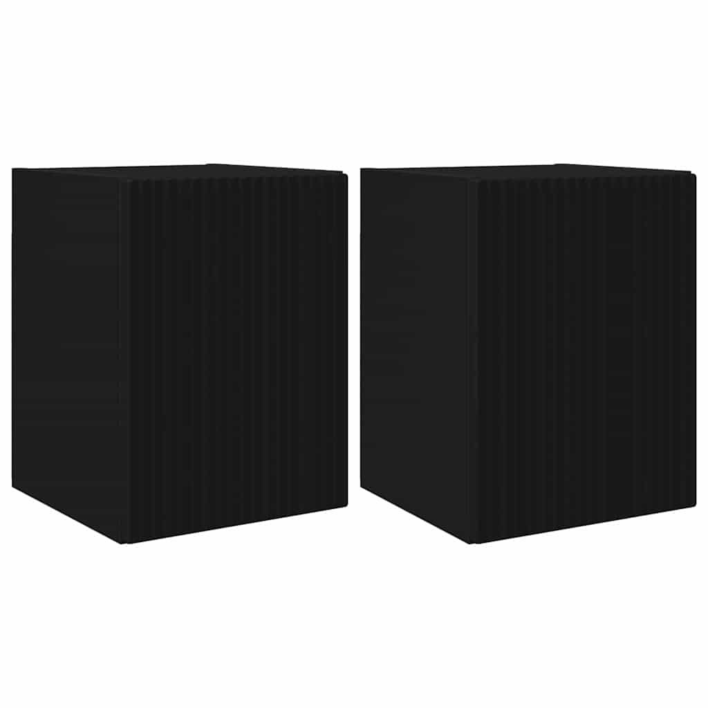TV zidni ormar 2 pcs Crna 30 x 31 x 40 cm Konstruirano drvo