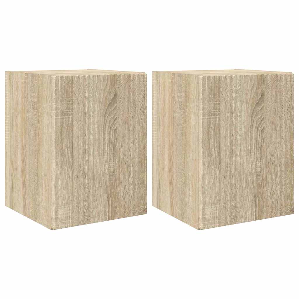 TV zidni ormar 2 pcs Sonoma 30 x 31 x 40 cm Konstruirano drvo