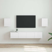 TV zidni ormar Zidne 2 pcs Sjajno bijelo 30 x 31 x 40 cm