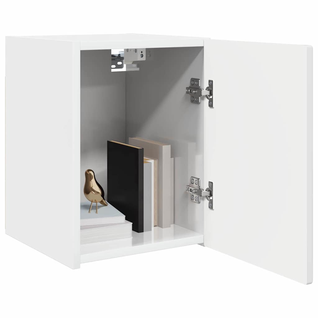 TV zidni ormar Zidne 2 pcs Sjajno bijelo 30 x 31 x 40 cm