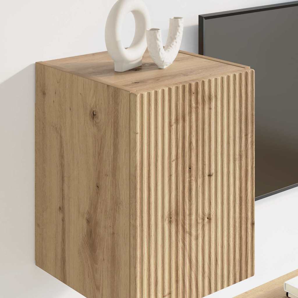 TV zidni ormar 2 pcs Umjetnička hrastovina 30 x 31 x 40 cm