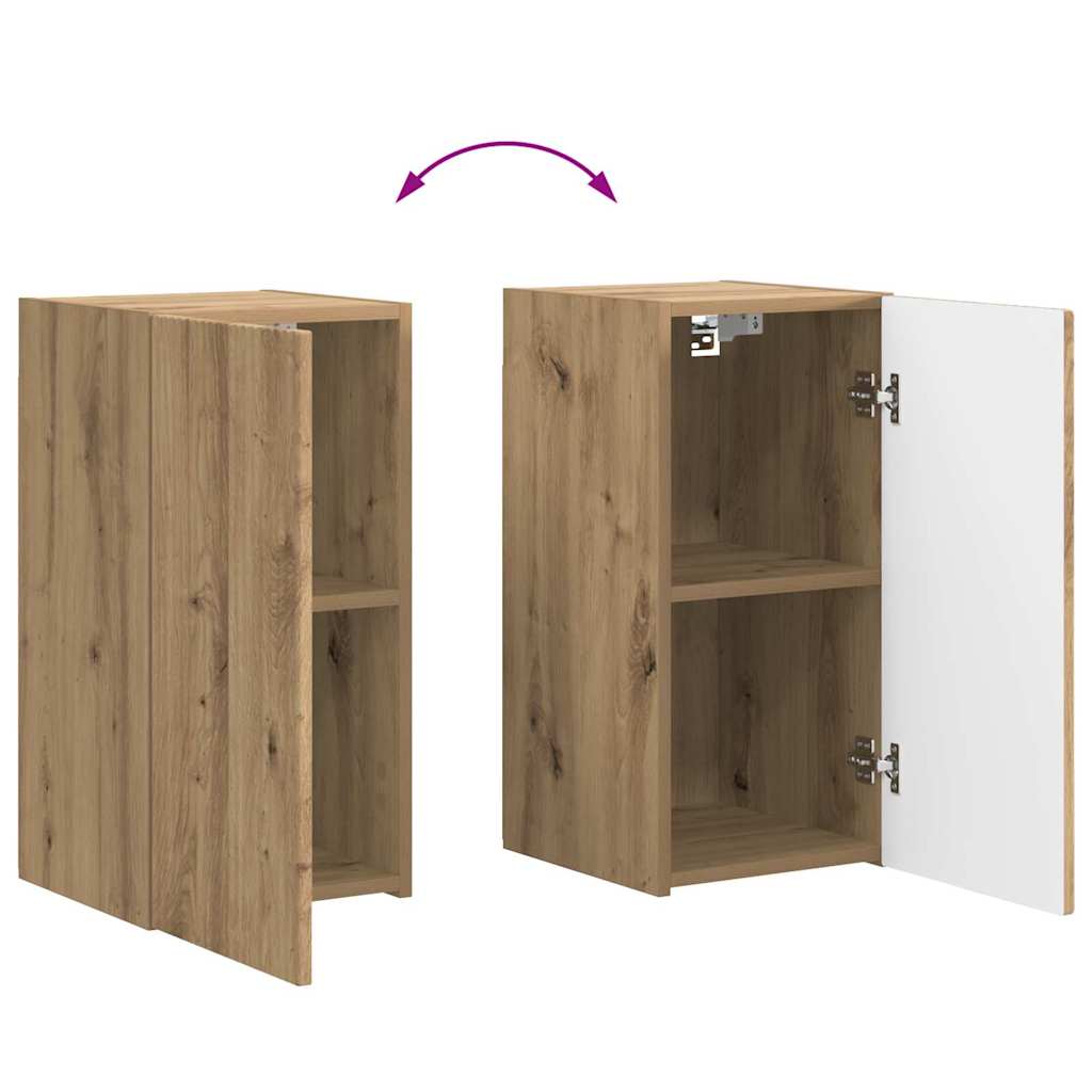TV zidni ormar 2 pcs Umjetnička hrastovina 30 x 31 x 60 cm