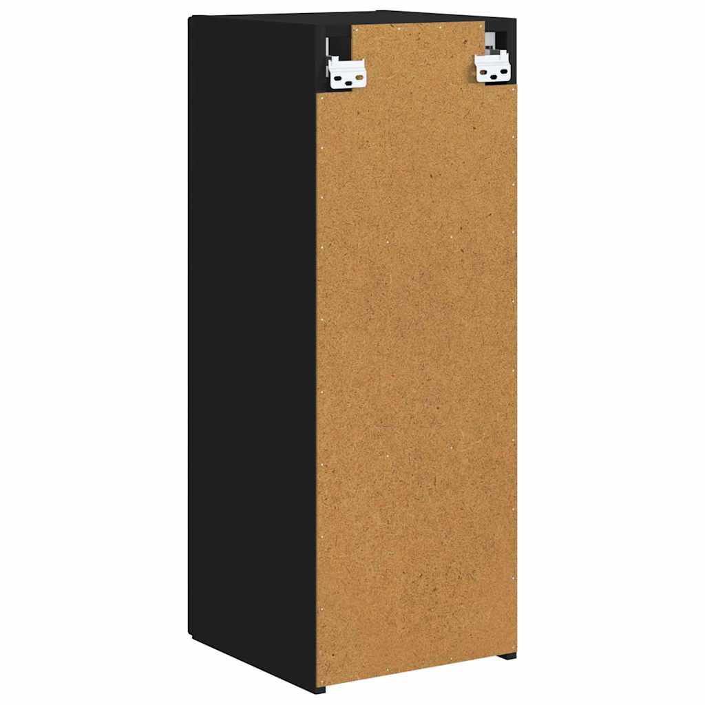 TV zidni ormar Zidne Crna 30 x 31 x 80 cm Konstruirano drvo