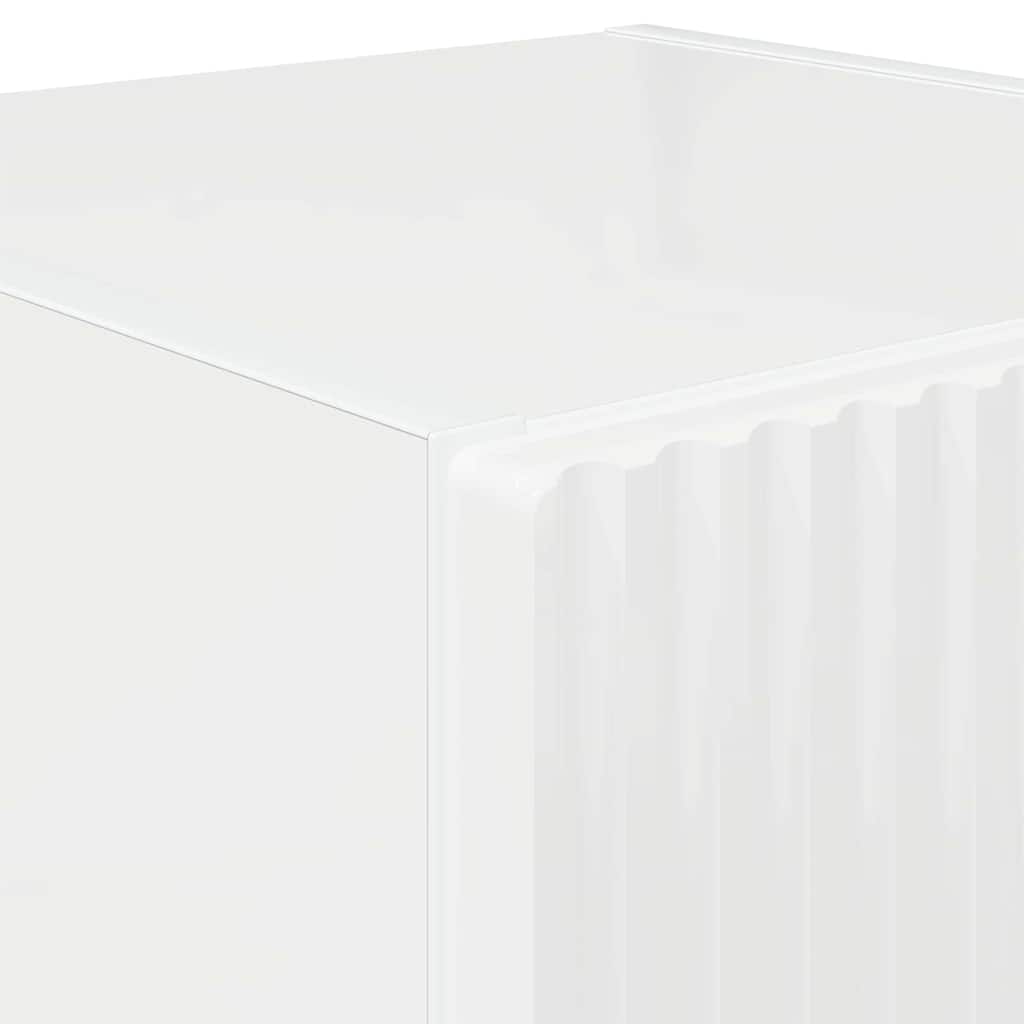 TV zidni ormar Zidne 2 pcs Sjajno bijelo 30 x 31 x 80 cm