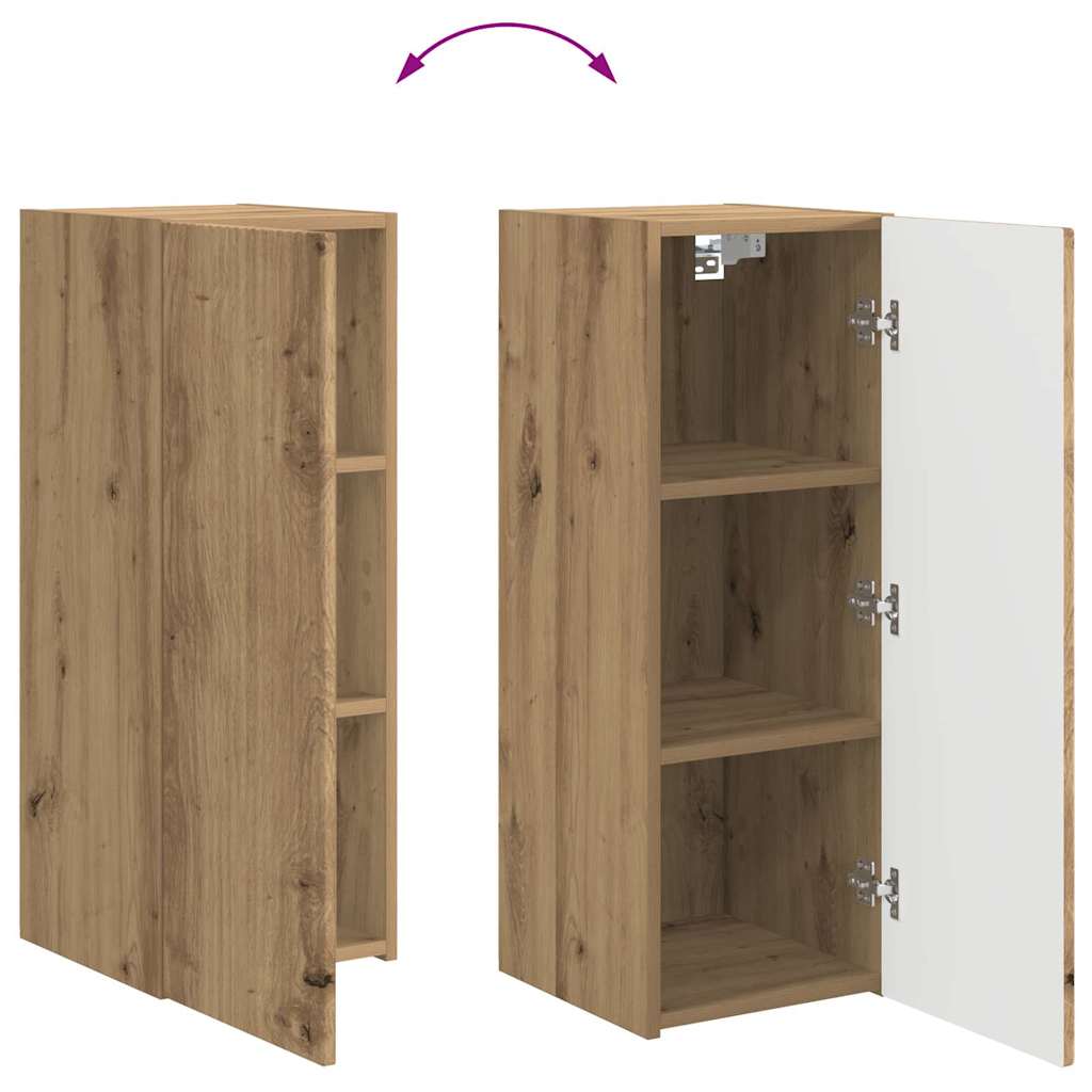 TV zidni ormar 2 pcs Umjetnička hrastovina 30 x 31 x 80 cm