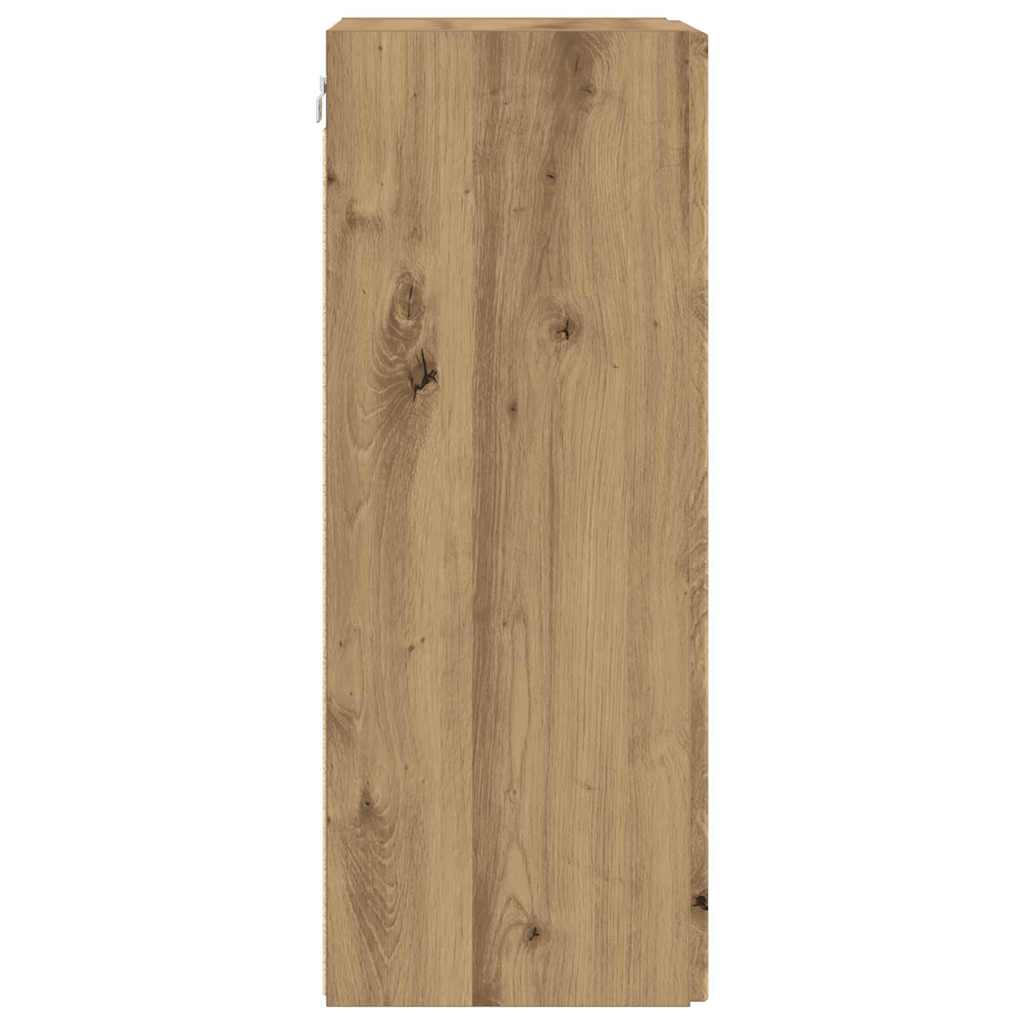 TV zidni ormar 2 pcs Umjetnička hrastovina 30 x 31 x 80 cm
