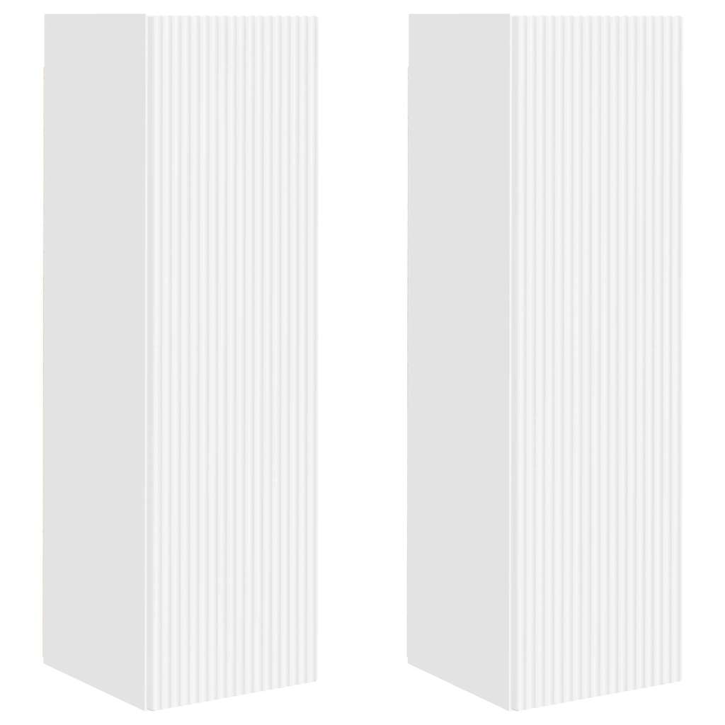 TV zidni ormar 2 pcs Bijelo 30 x 31 x 100 cm Konstruirano drvo
